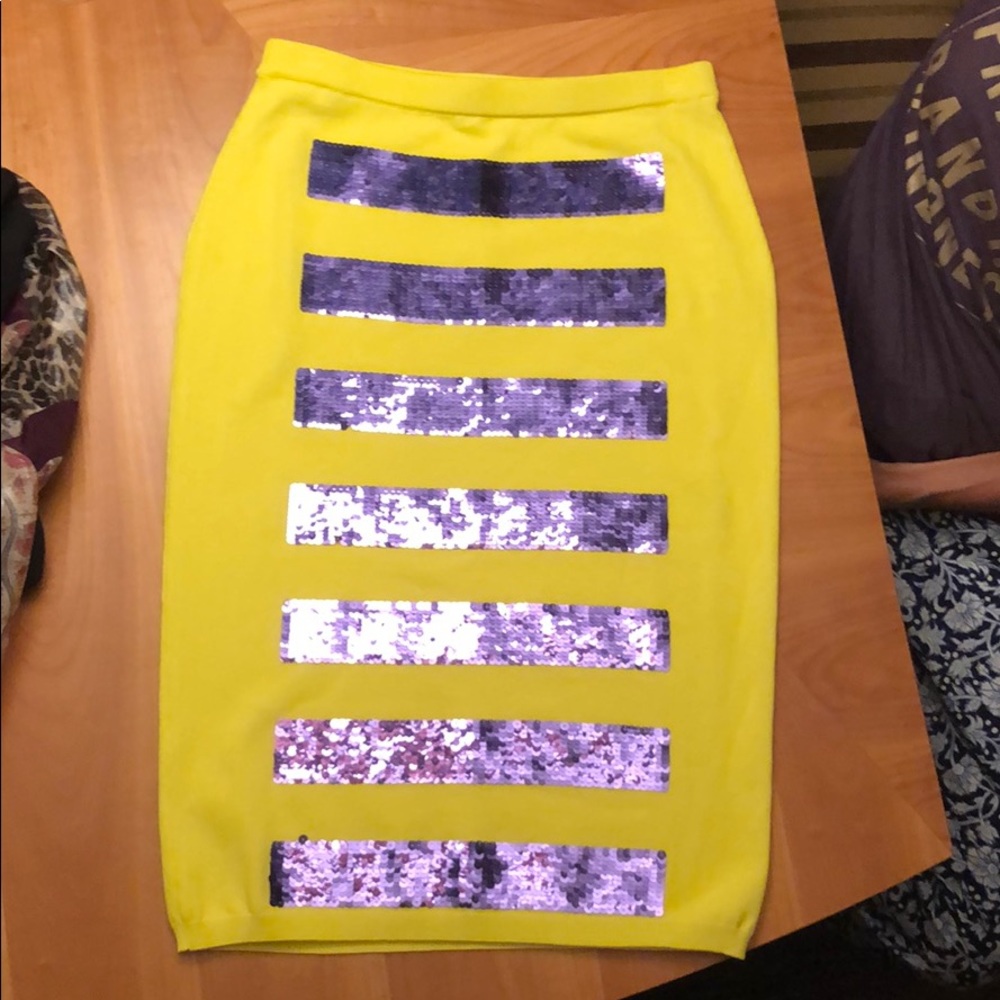 marc jacobs striped sequin jersey skirt